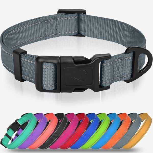 Joytale Small Dog Collar, Reflective and Adjustable Nylon Collar with