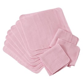 Gauze Handkerchief, Set of 10, Towel Handkerchief, Made in Japan, Senshu Towel (Approx. 9.1 x 9.1 inches (23 x 23 cm), Light Pink