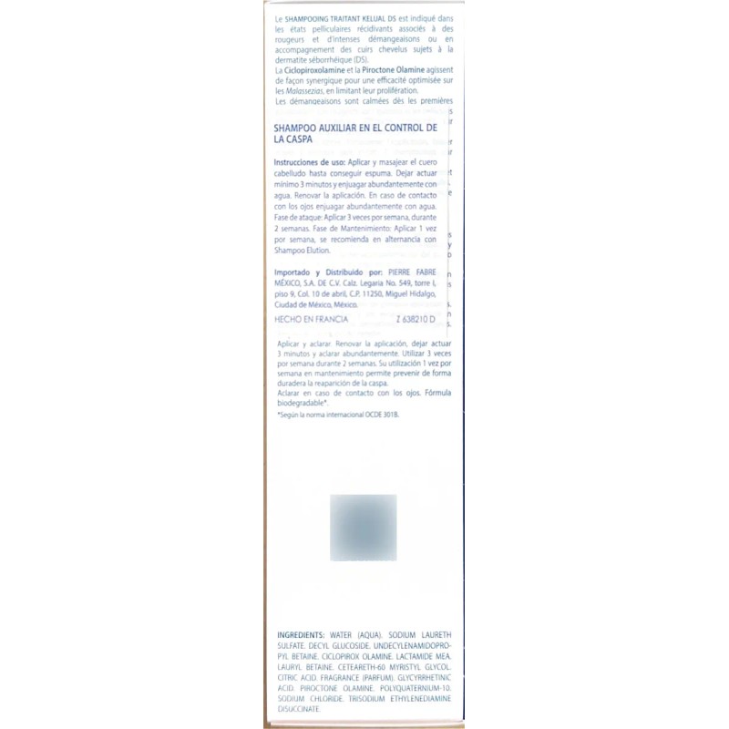 Kelual Ds Shampoo Auxiliar Tratante Anticaspa 100 Ml Ducray