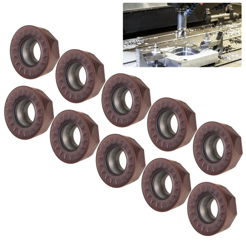 10PCS CNC Carbide Inserts Indexable Round Milling Inserts Lathe Cutting