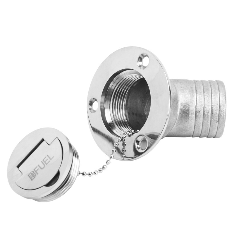 Boat Deck Filler 45° 316 Stainless Steel 38mm Flip Fill