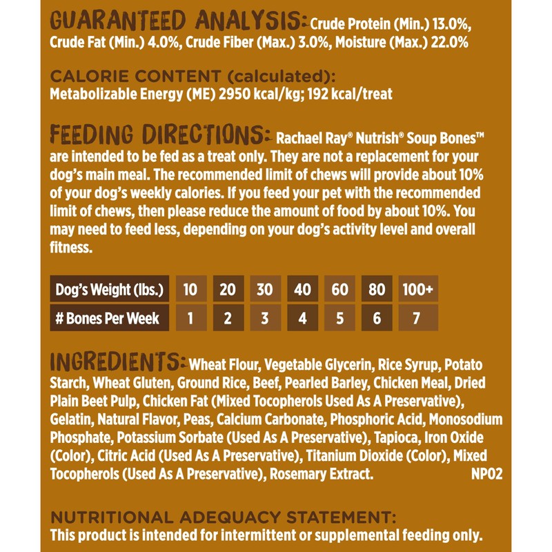 Rachael Ray Nutrish Soup Bones Dog Treats, Beef & Barley