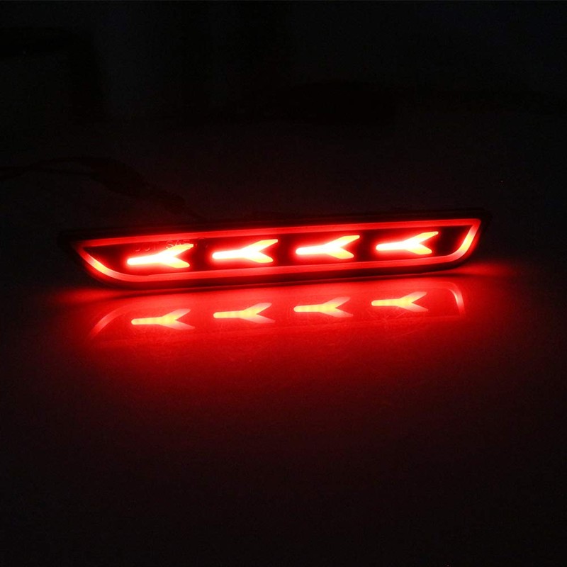 JDMTECH Smoked Lens Red LED Lamps Rear Bumper Side Marker