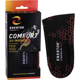 Enertor - Comfort 3/4 Insoles - Orthopädische Einlegesohlen — Mit Fersenschale — Stoßdämpfende Technologie — Zur Unterstützung von Plantarfasziitis, zur Linderung von Fuß- und Fersenschmerzen - L