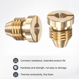 M METERXITY 4-Set Foam Cannon Orifice Nozzle, 1.1mm Brass Universal Thread Tips with Foam Maker for Snow Foam Lance/Garden Hose/Kitchen Cleaners, Sprayer Connector Replacement Nozzles