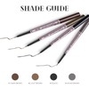 Music Flower Eyebrow Pencil Double Ended, Waterproof Natural Brow Enhancing