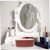 KONTONTY Makeup Cotton Pad Storage Box Dustproof Desktop Organizing Container