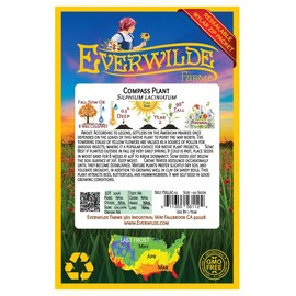 Everwilde Farms - 20 Compass Plant Native Wildflower Seeds - Gold Vault Seed Packet