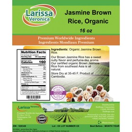Jasmine Brown Rice, Organic (16 oz, ZIN: 526349) - 3 Pack