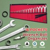16 Pockets Wrench Roll Up Pouch, Ratchet & Standard (SAE/MM)