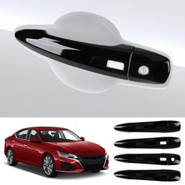 LUNQIN Car Door Handle Cover for Nissan Altima 2019-2025，Sentra 2020-2024，Rogue 2021-2024 Auto Exterior Accessories Handle Protectors Covers Wrap Decoration ABS Gloss Black