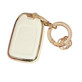 Rilnaewn Soft TPU for GMC Key Fob Cover Fits for 2019 2020 2021 2022 Chevy Silverado and GMC Sierra 1500 2500HD 3500HD Smart Keys (6-Button-White)