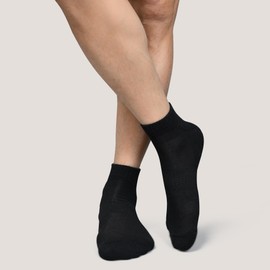 Elina fashion Ankle Socks 2 Black, 4 White Pack of 6 Size - 10 to 13