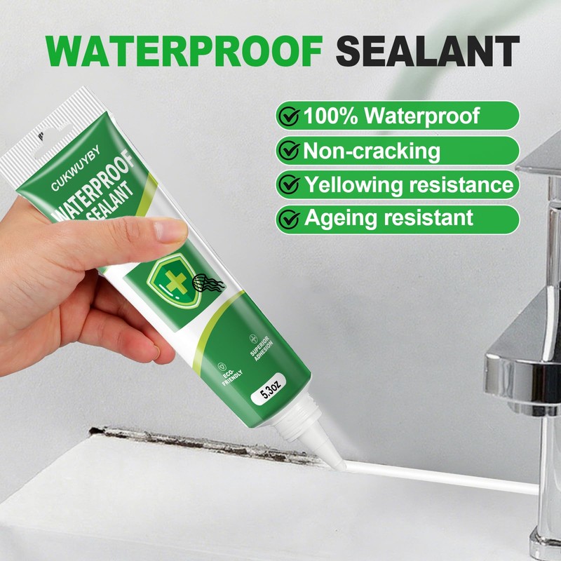 1 Pack Silicone Caulk 5.3 Oz Squeeze Tube Waterproof Silicone