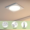 ledscom.de ZOBE II Recessed Ceiling Light, Matt White, Square, 10.7