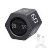LUCKY TIME Productivity Pomodoro Timer,Hexagon Cube Timer,1/5/10/30/60 Minutes Countdown Timing,Sound