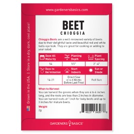 Beet Seeds for Planting Chioggia 100+ Heirloom Non-GMO Beets Plant Seeds for Home Garden Vegetables Makes a Great Gift for Gardeners by Gardeners Basics