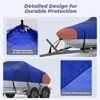 Boat Cover with Motor Cover, 1400D Center Reinforced, 14'-16'