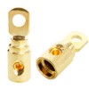 Car Audio Battery Terminal Connector Pure Brass Gold-Plated 4 Gauge