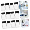 FUNOMOCYA 12Pcs Wide Mouth Plastic Sample Bottles Secure Cap Storage
