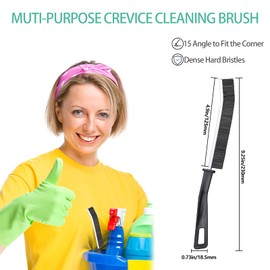 GeeRic 5pcs Cepillo para Limpieza De Hendiduras,Cepillo De Limpieza De Fregadero Cepillo de Llimpieza para Esquinas para Baño, Cocina, Esquina, Fregadero(Negro)
