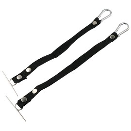 Urjumpea 4pcs Black Tape Thong for Tool Belts, Polyester Electrical Tape Chain Strap, Electrical Contractor Tool Belt for Pouch Bag