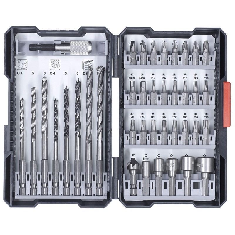 Original Einhell 39-Piece Bit and Drill Set for Stone, Metal,