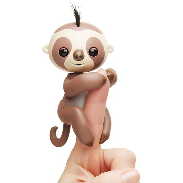 Fingerlings Baby Sloth - Kingsley (Brown) -  Interactive Baby Pet - by WowWee