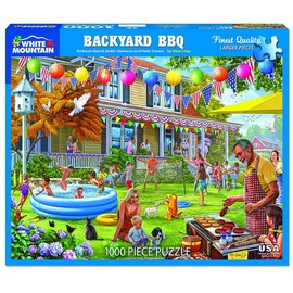White Mountain Puzzles Backyard BBQ, 1000 Piece Jigsaw Puzzle