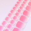 LIFOOST Semi Cured Gel Toenail Strips Gradient Pink 22 PCS