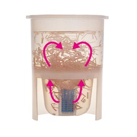 Daiichi Seiko 11018 Scattered Bait Bakkan Suction Bucket Futanashi Small White