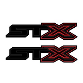 Aftermarket STX Decals Black Red X Stickers for Truck