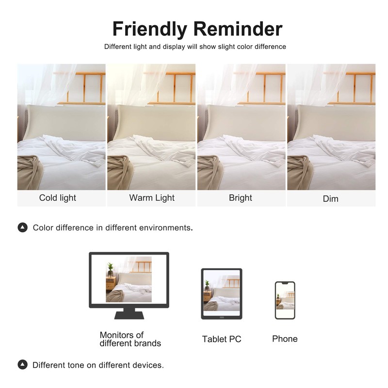 PiccoCasa Body Pillow Cover Pillowcase, 300 Thread Count, 100% Long