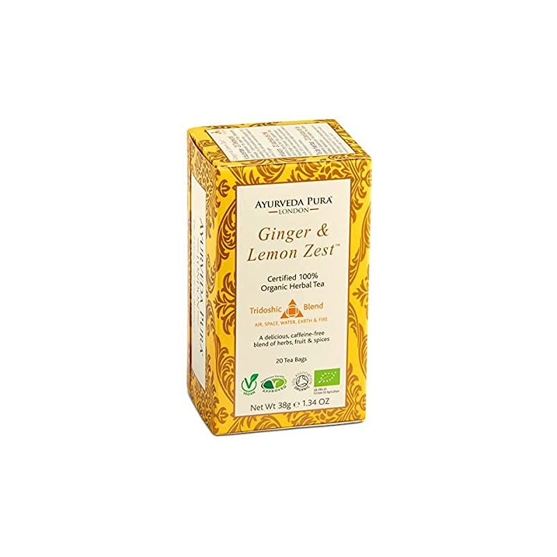 Ginger & Lemon Zest Herbal Tea - Carton of 4