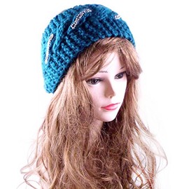 Teal Wave Bling Women Woolen Headband/Head Warp/Headwear/Hair Accessory
