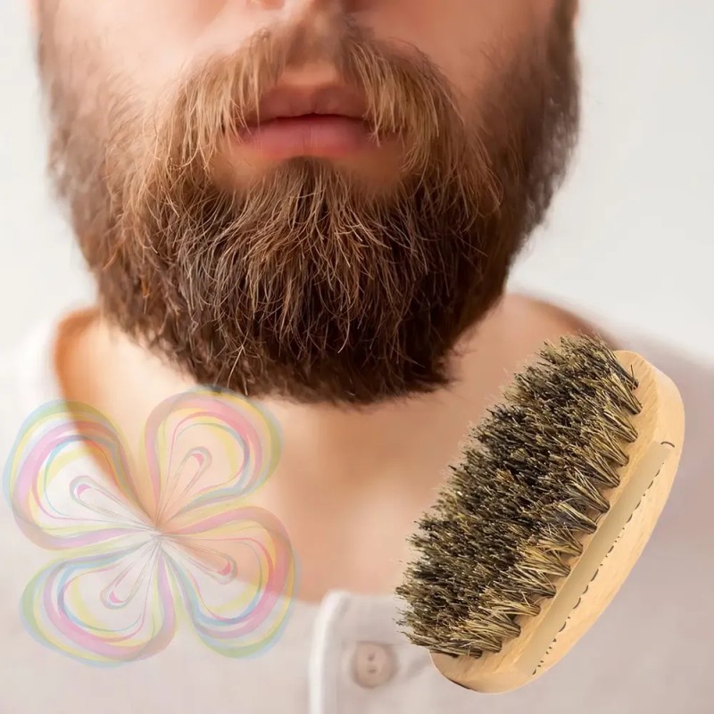 Cepillo Para Barba De 11 Cms Con Cerdas Genuina Jabali