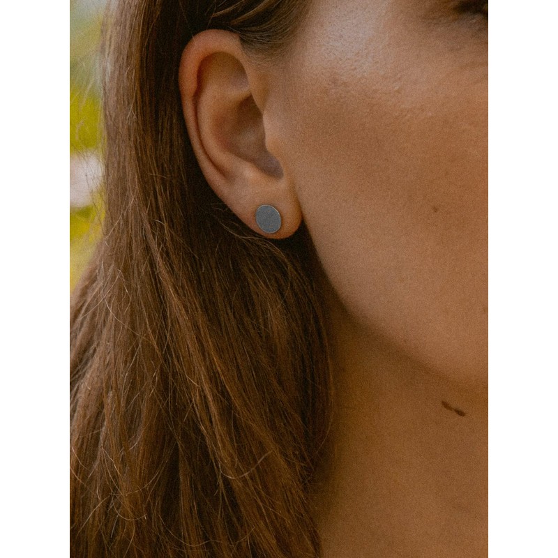 modabilé women's 925 sterling silver round stud earrings (8 mm),