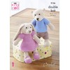King Cole 9126 Crochet Pattern Bear and Rabbit Toys in