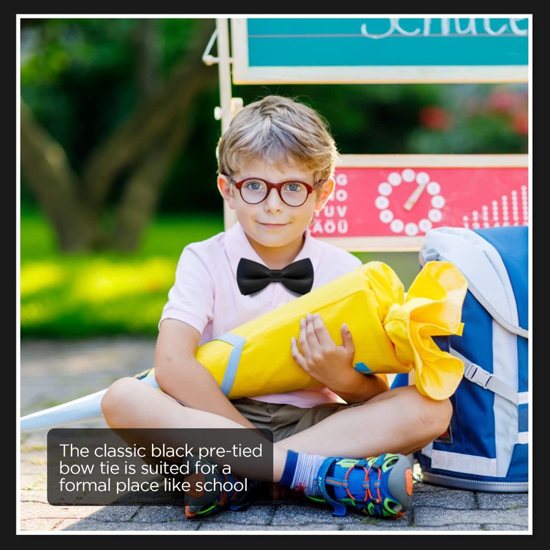 YASUOA Kids Bow Tie, Boy's Pre-tied Bow Tie Adjustable Neck