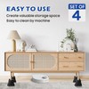 MixDora Bed Risers 4 Inch Heavy Duty Furniture Risers Square