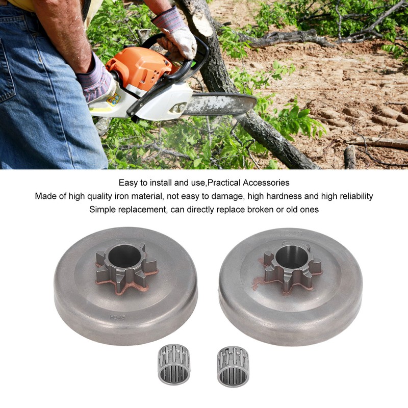 Chainsaw 7 Tooth Clutch Drum Needle Bearing Kit Sprocket Accessories
