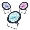 Zenithen Limited Bungee Dish Chairs- (Pack of 3) (Teal, Plum,
