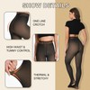 2 Pairs Fleece Lined Tights Women, Fake Translucent Thermal Winter