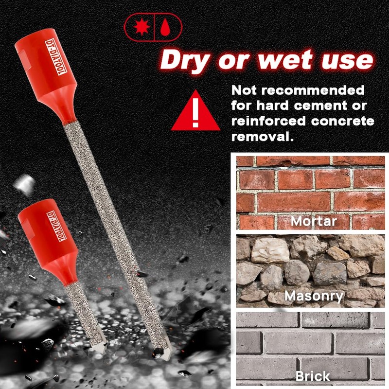 DT-DIATOOL Diamond Mortar Raking Bit - Tuck Pointing Bit with