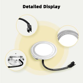 FIREGAS Range Hood Light, AC110-120V, Cold White, Suitable for Cabinet Replacement LED Lights,L12 High Voltage Cold Round LED Lights,Range Hood Lamp