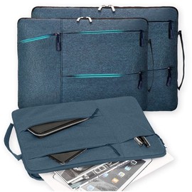 Kalevel Lightweight Laptop Sleeve Shockproof Laptop Case 15.6 Inch Computer Carrying Bag Tablet Case with Handle for School Women Blue