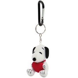 Nakajima Corporation 183729-23 Peanuts Carabiner Mascot Snoopy Heart Sitting