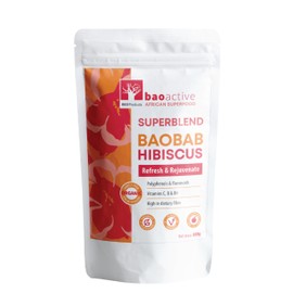 JDBotanics 100% Baobab and Hibiscus Powder Superblend 300g (10.5 oz) | Direct from South Africa | USDA Organic Certified