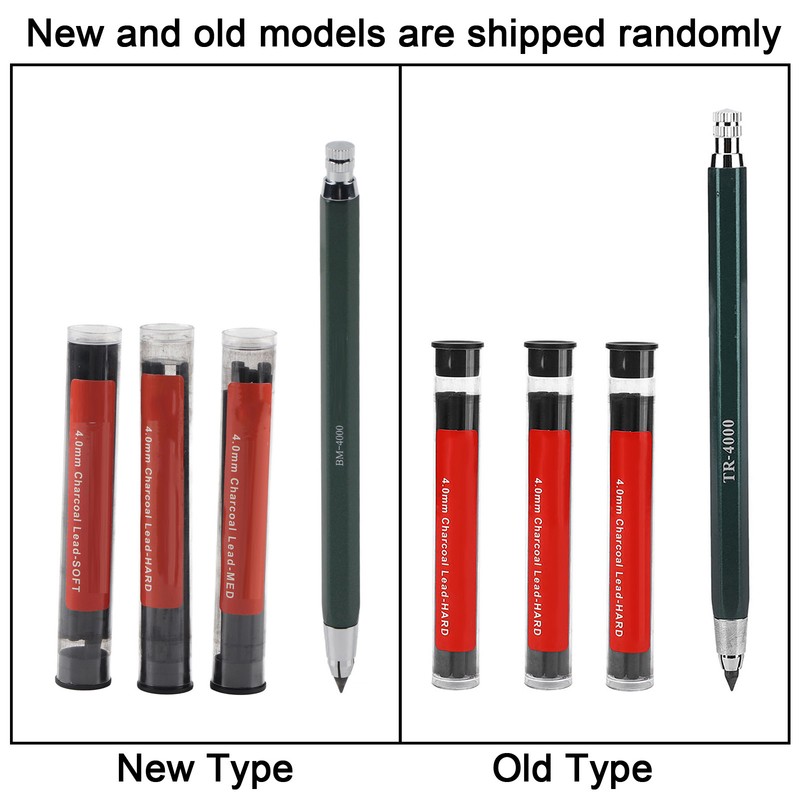 Erasable Pencil Core Painting Automatic Pencil 4.0mm Charcoal Pencil Core