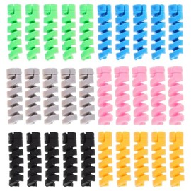 Kisangel 30 Piezas Protector de Cables de Silicona Flexible Colores Surtidos Cubierta Antiroturas para Cargadores y Cables USB